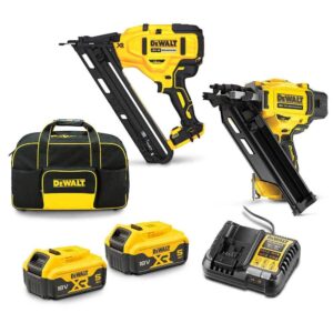 DEWALT 18V Brushless 2 Piece 2 x 5.0Ah Nail Gun Kit DCZ245P2-XE