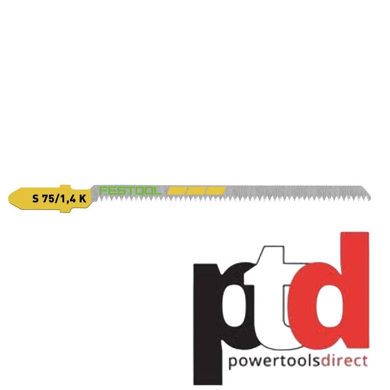 Festool 204267 Jigsaw Blades - Pack of 5 - Wood Curves S 75/1.4 K/5