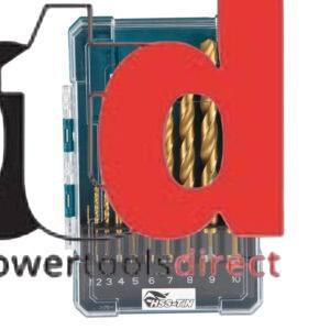 Makita D-72849 10 Piece HSS-TiN Drill Bit Set