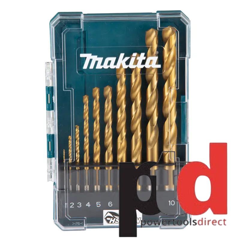 Makita D-72849 10 Piece HSS-TiN Drill Bit Set