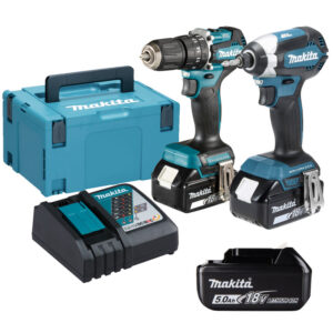 Makita DLX2460T3J 18v Twin Kit - DHP487 Combi Drill and DTD153 Impact Driver - 3 x 5ah Batteries