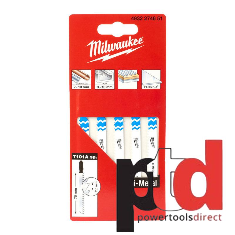 Milwaukee 4932274651 T101A SP Metal Jigsaw Blades - Pack of 5
