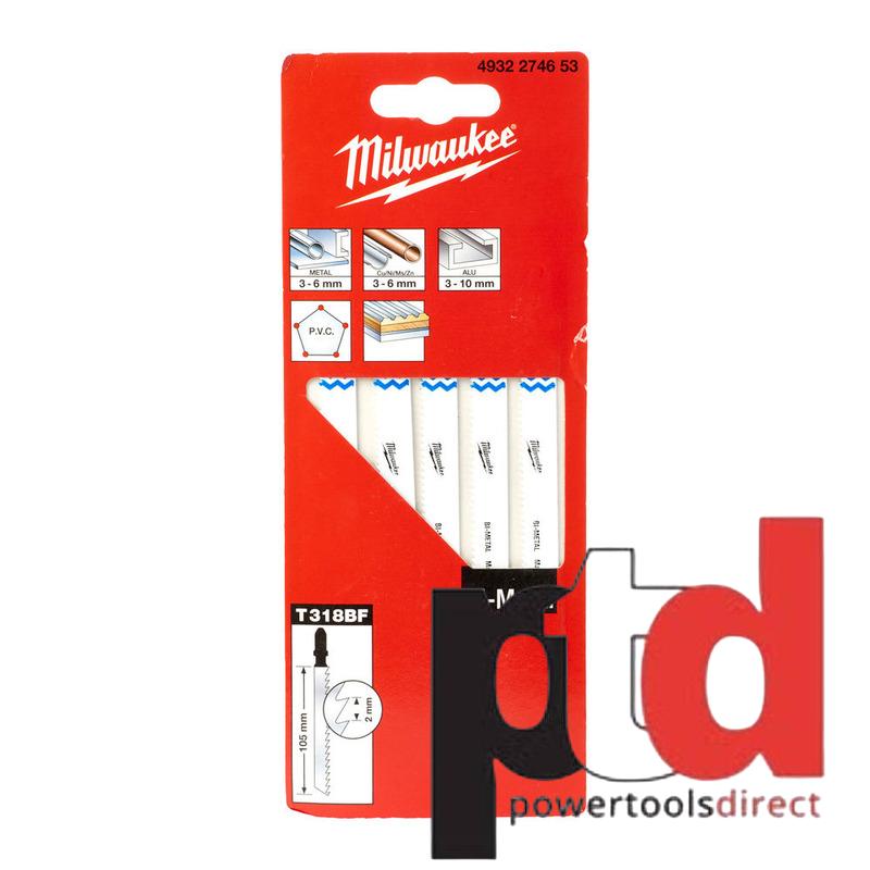 Milwaukee 4932274653 T318BF Universal Jigsaw Blades - Pack of 5