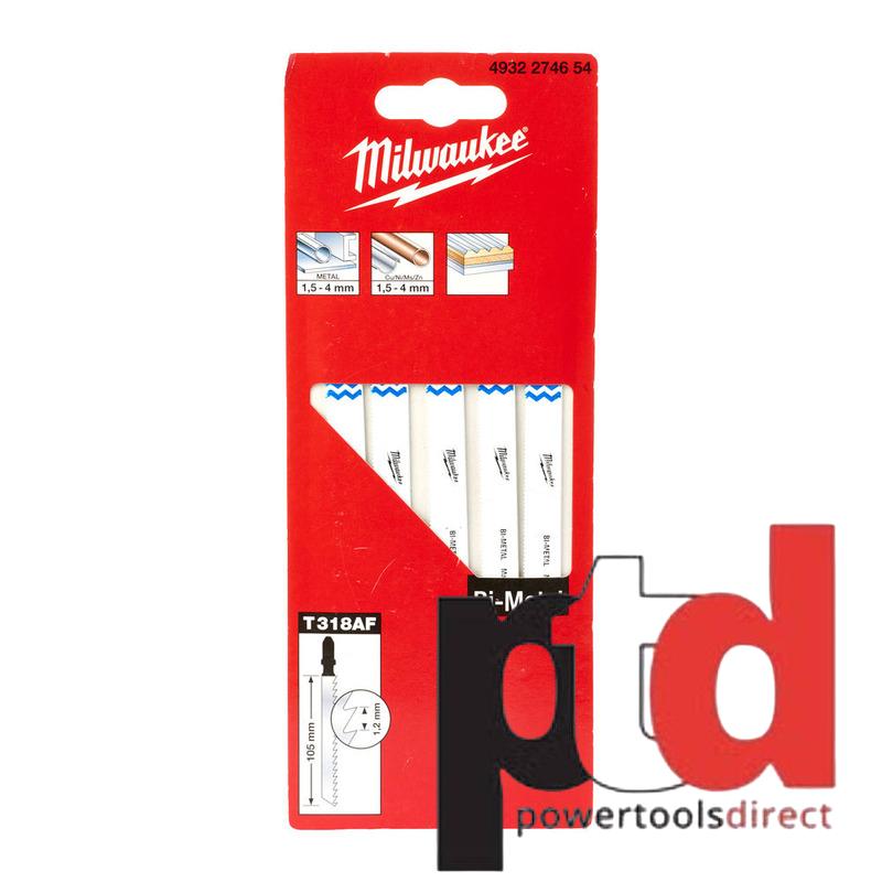 Milwaukee 4932274654 T318AF Universal Jigsaw Blades - Pack of 5