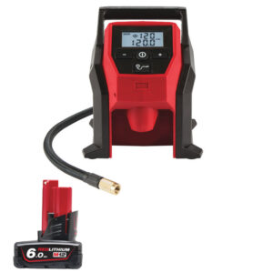 Milwaukee M12BI-0 12V Compact Inflator Naked & 6.0ah Battery