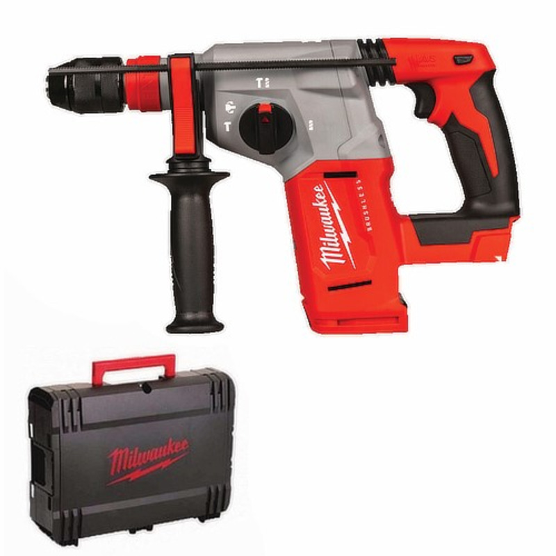 Milwaukee M18BLHX-0X 18v Brushless 4 Mode 26mm SDS-Plus Hammer with Fixtec Chuck Naked in Case