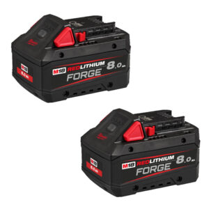 Milwaukee M18FB8 18v Forge 8ah Battery Twin Pack - 2 x M18FB8 Batteries