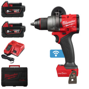 Milwaukee M18ONEPD3-502X 18v Fuel OneKey Combi Drill Kit - 2 x 5.0ah Batteries